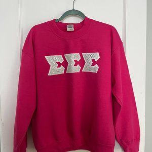 Tri Sigma Crew Neck Letter Sweatshirt - M